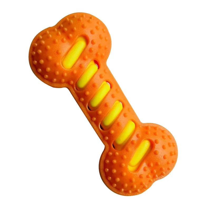 Dog Chew Toy Rubber Bone Interactive Stick Teeth Cleaning