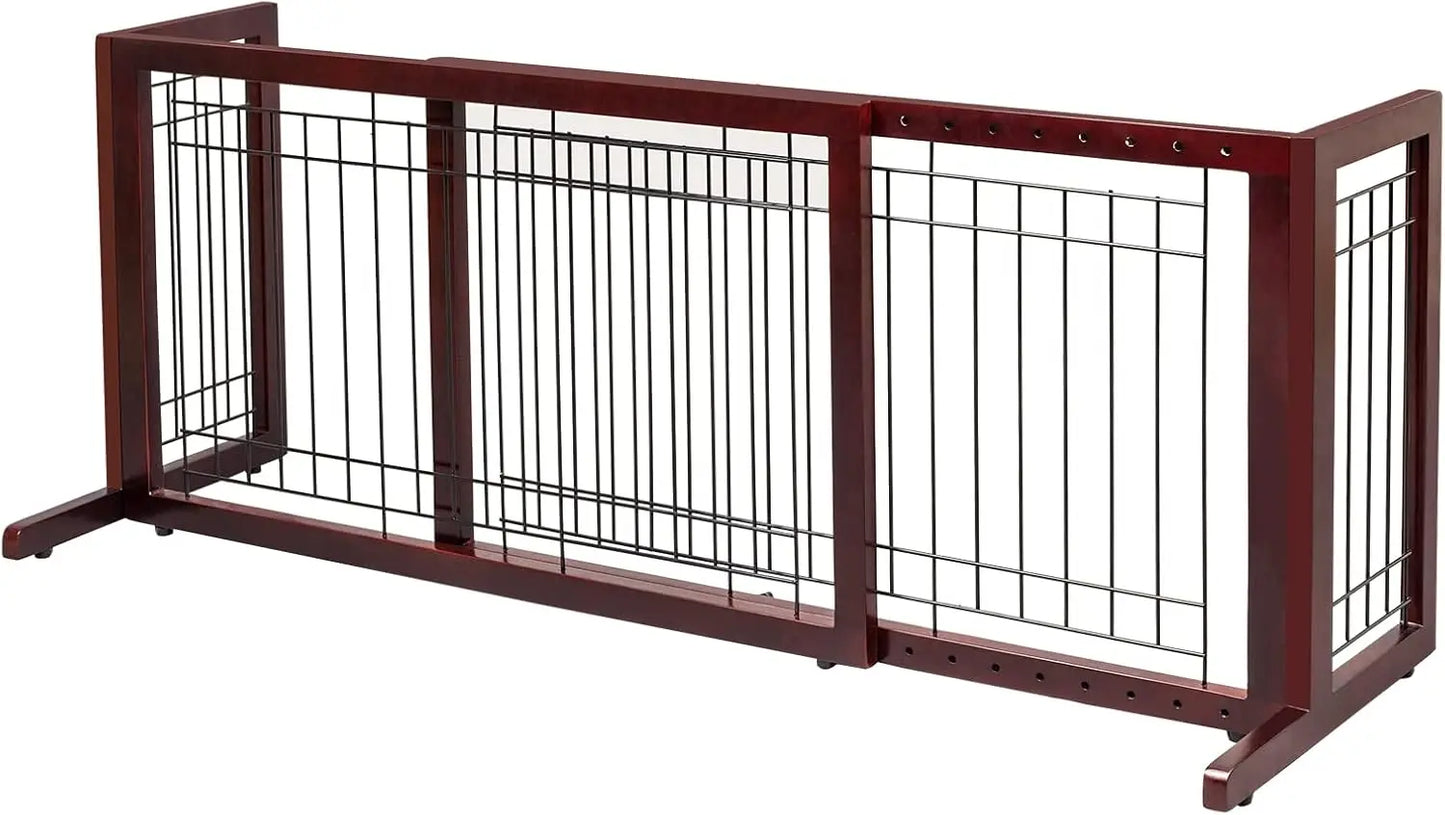 Bonnlo Free Standing Dog Gate 37-68 Inch Adjustable Fence