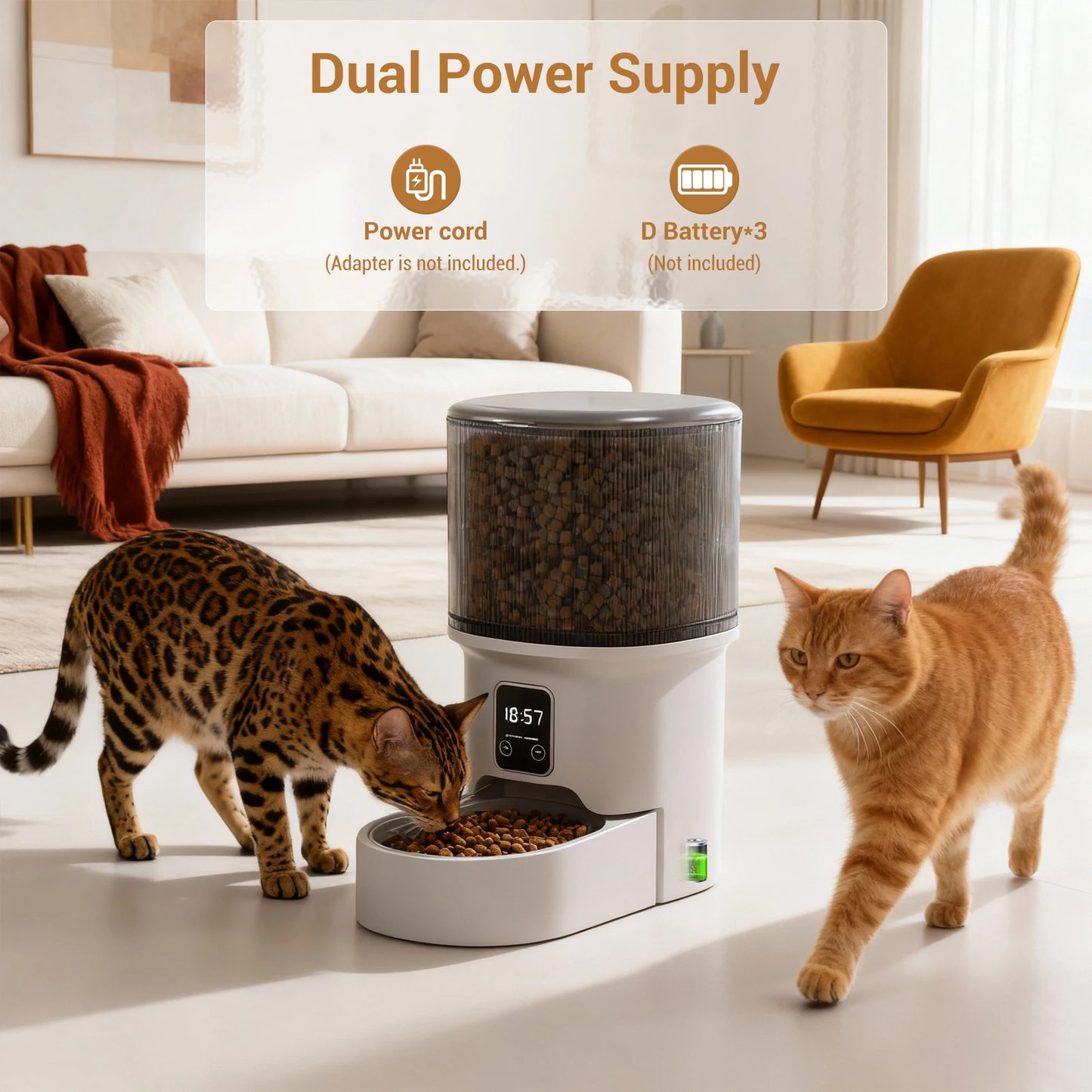 HiMISS Programmable Pet Feeder With Timer For Cats And Dogs