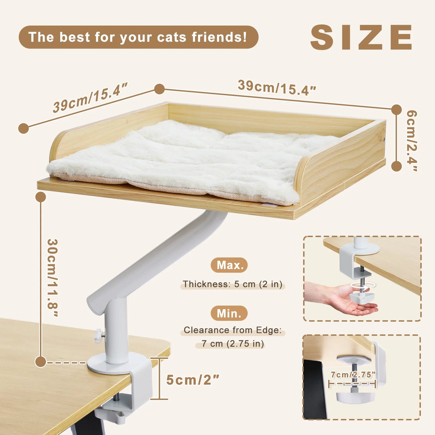 PAWZ Road Adjustable Rotatable Cat Desk Bed And Cat Hammock