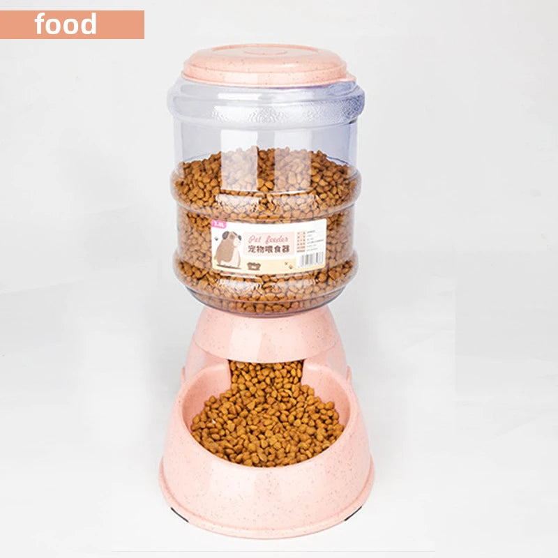 Large Capacity Pet Feeder Bowls With Automatic Water Dispenser
