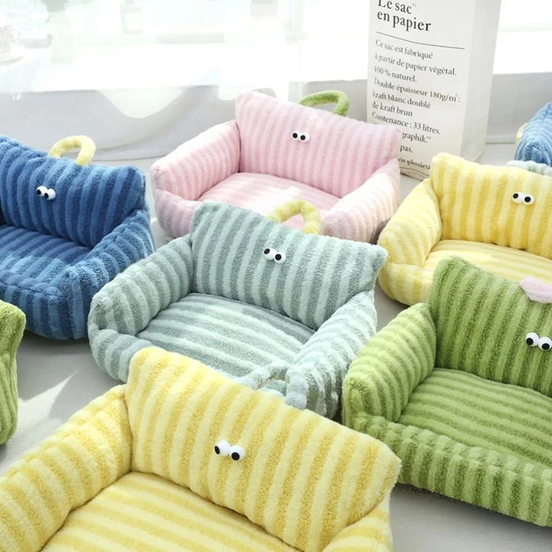 Winter Warm Cat Nest Bed For Small Dogs Kennel Cushion