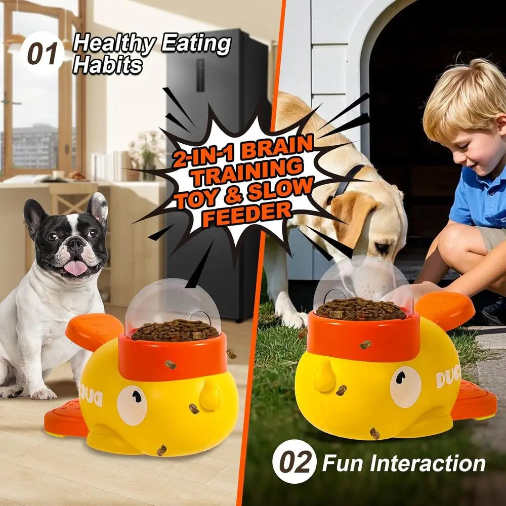 Duck Shaped Interactive Puzzle Toy Treat Dispenser For Pets