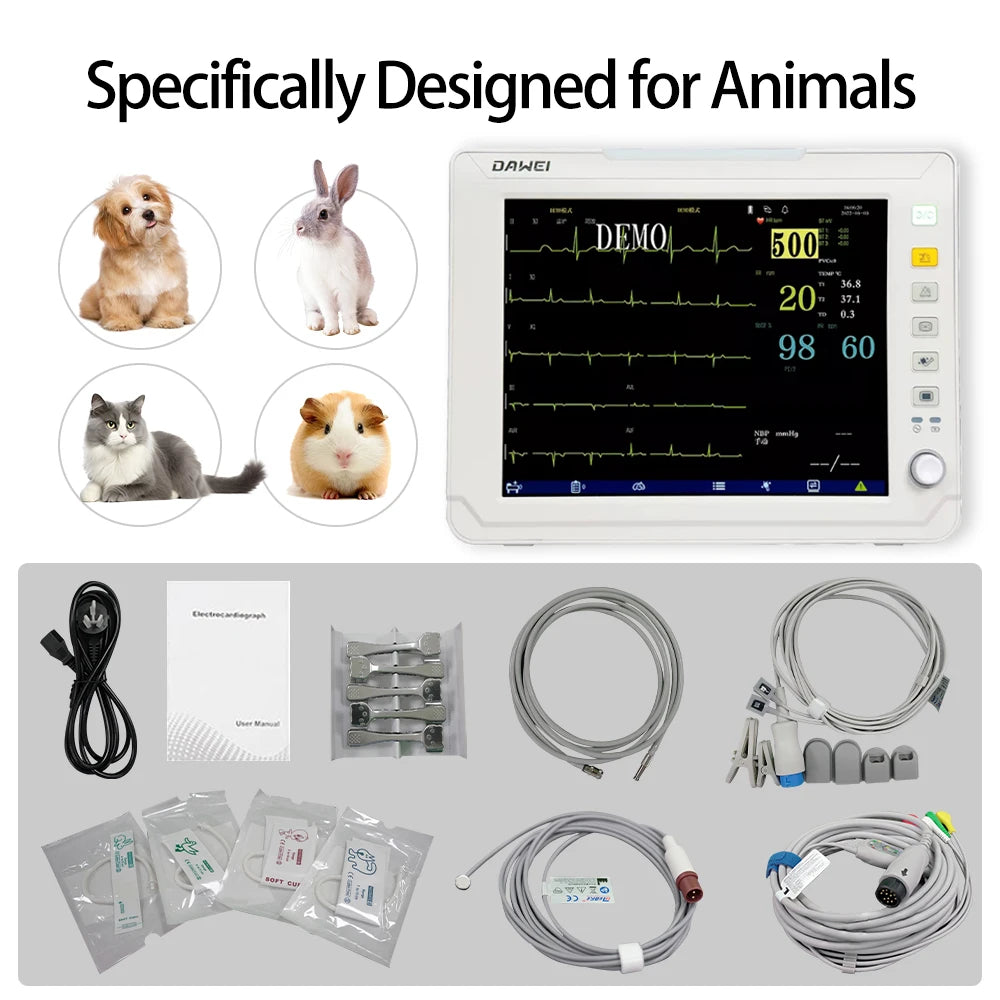 Dawei Six Parameter Portable Veterinary Patient Monitor