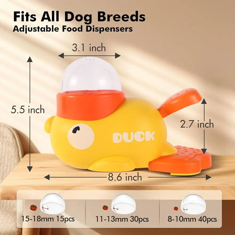 Duck Shaped Interactive Puzzle Toy Treat Dispenser For Pets