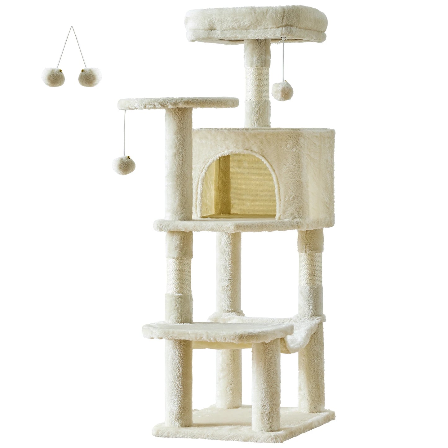 JHK Indoor Cat Tree MultiCat Climbing Tower with Sisal Posts