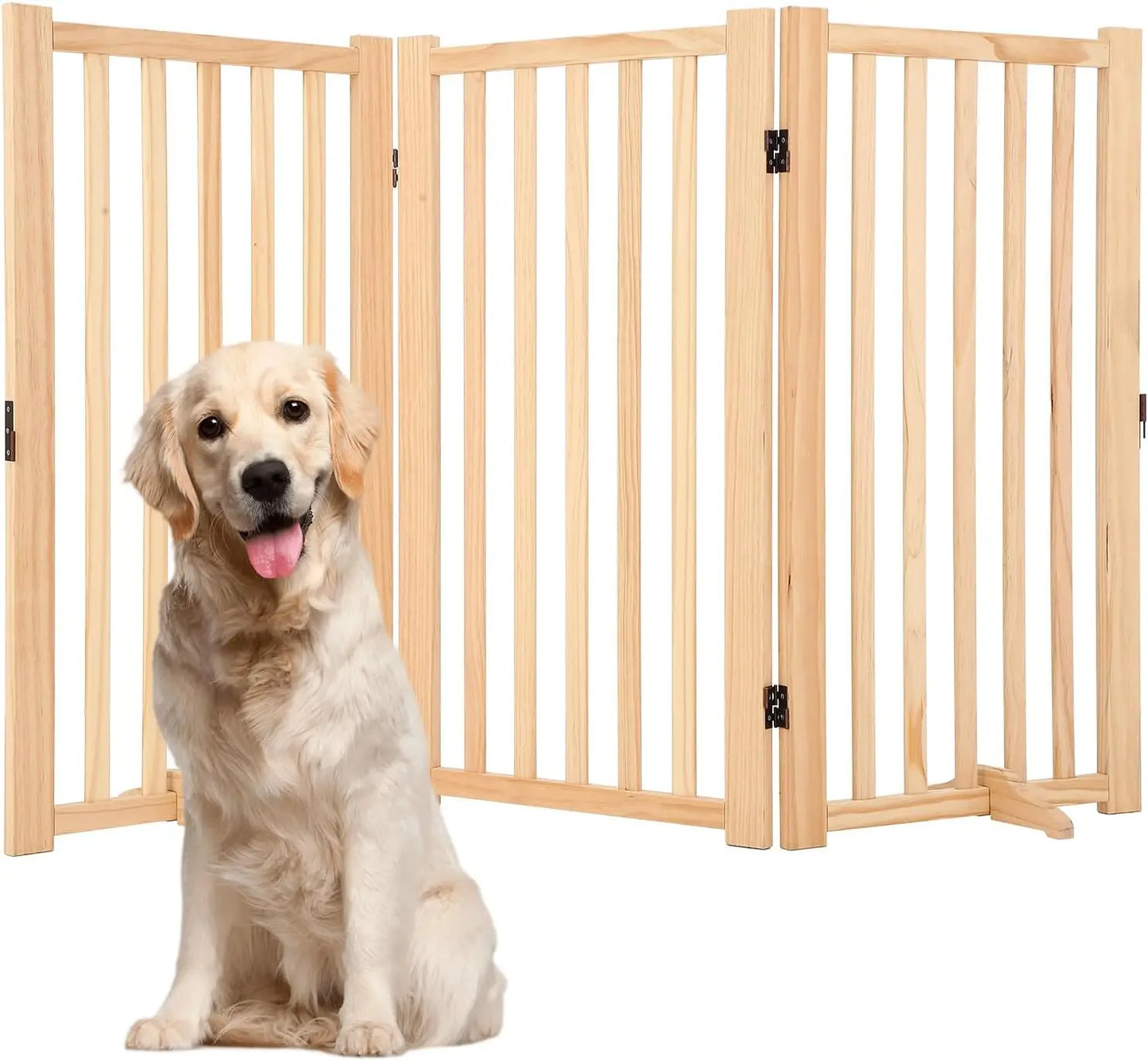 HiMISS Freestanding Dog Gate For Doorways And Stairs Foldable