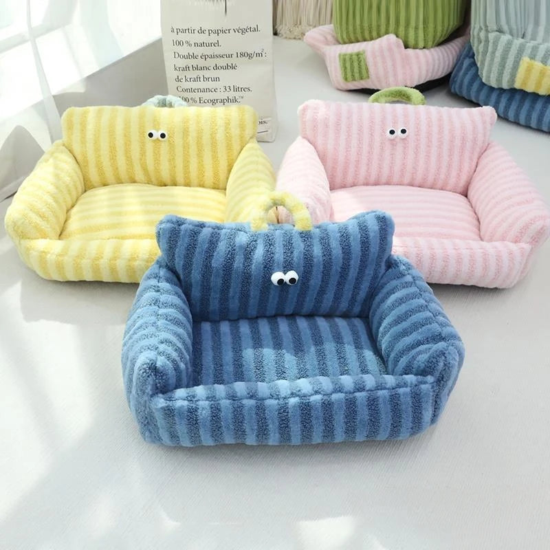 Winter Warm Cat Nest Bed For Small Dogs Kennel Cushion