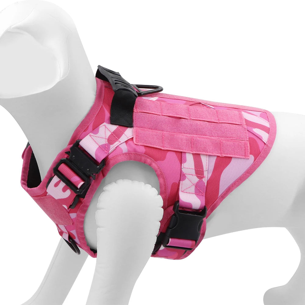 Military Camouflage Dog Harness For Large And Medium Dogs Adjustable Vest