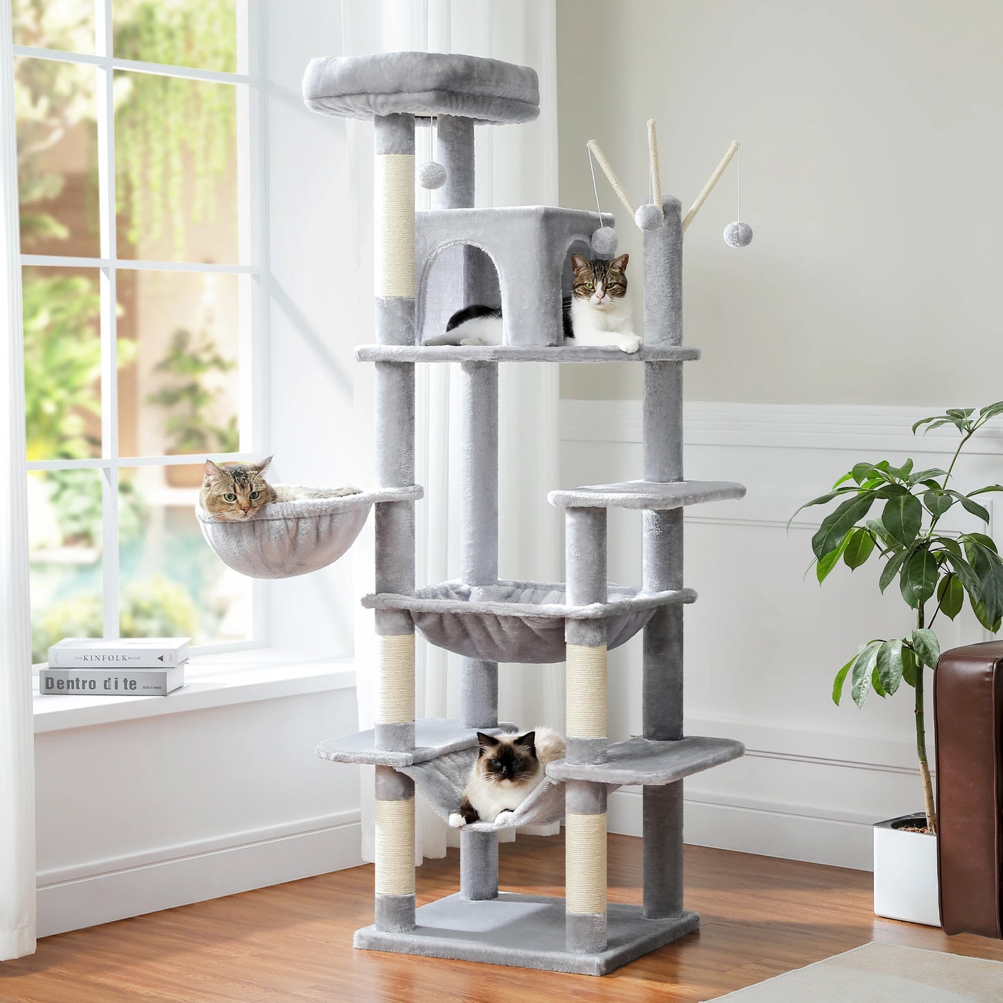 PAWZ Road Large Cat Tree Tower Indoor Scratching Posts