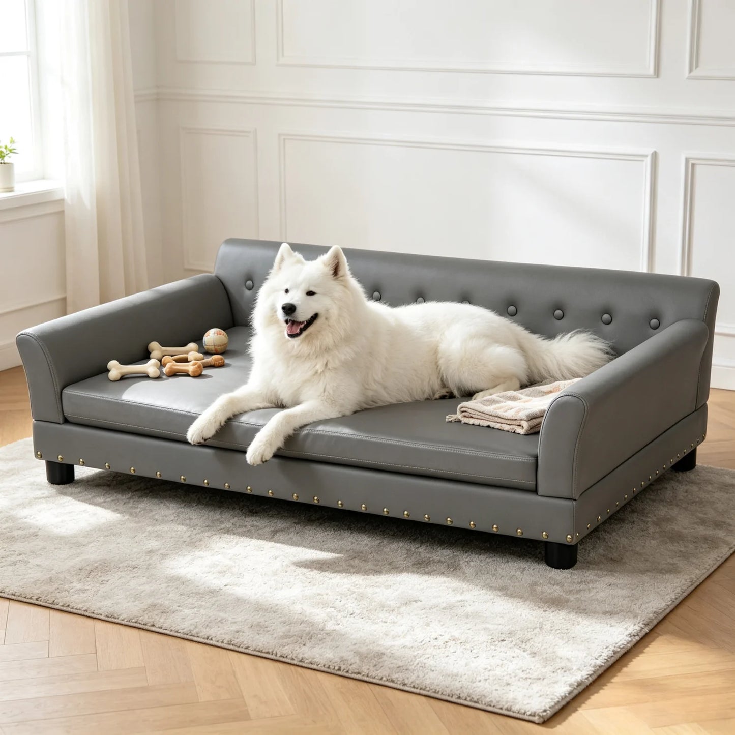 Bingopaw Elevated Dog Sofa With Removable Comfort Cushion