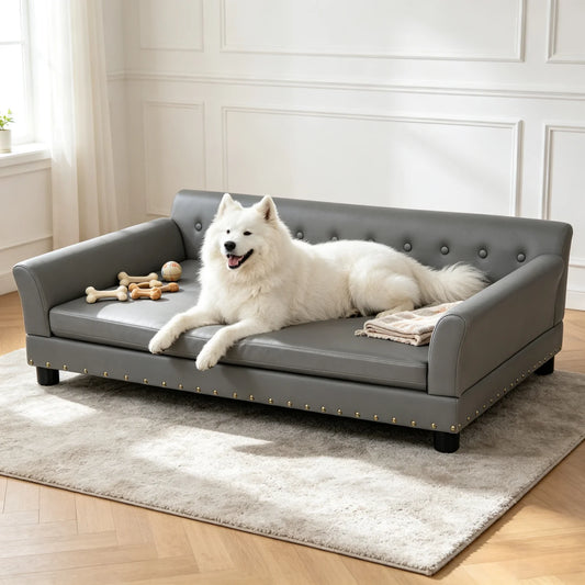 Bingopaw Elevated Dog Sofa With Removable Comfort Cushion