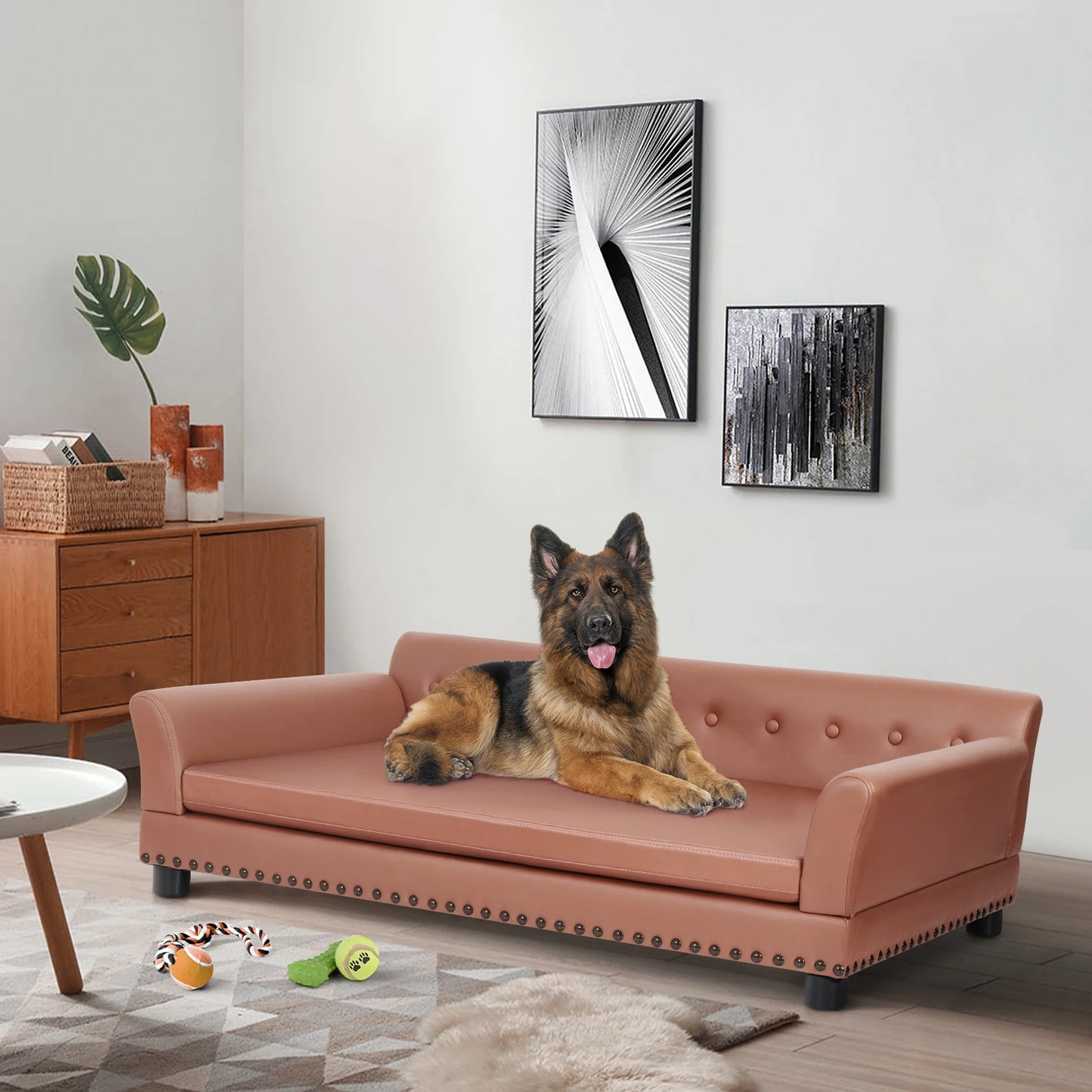 BingoPaw Waterproof Dog Sofa Bed With Removable Cushion