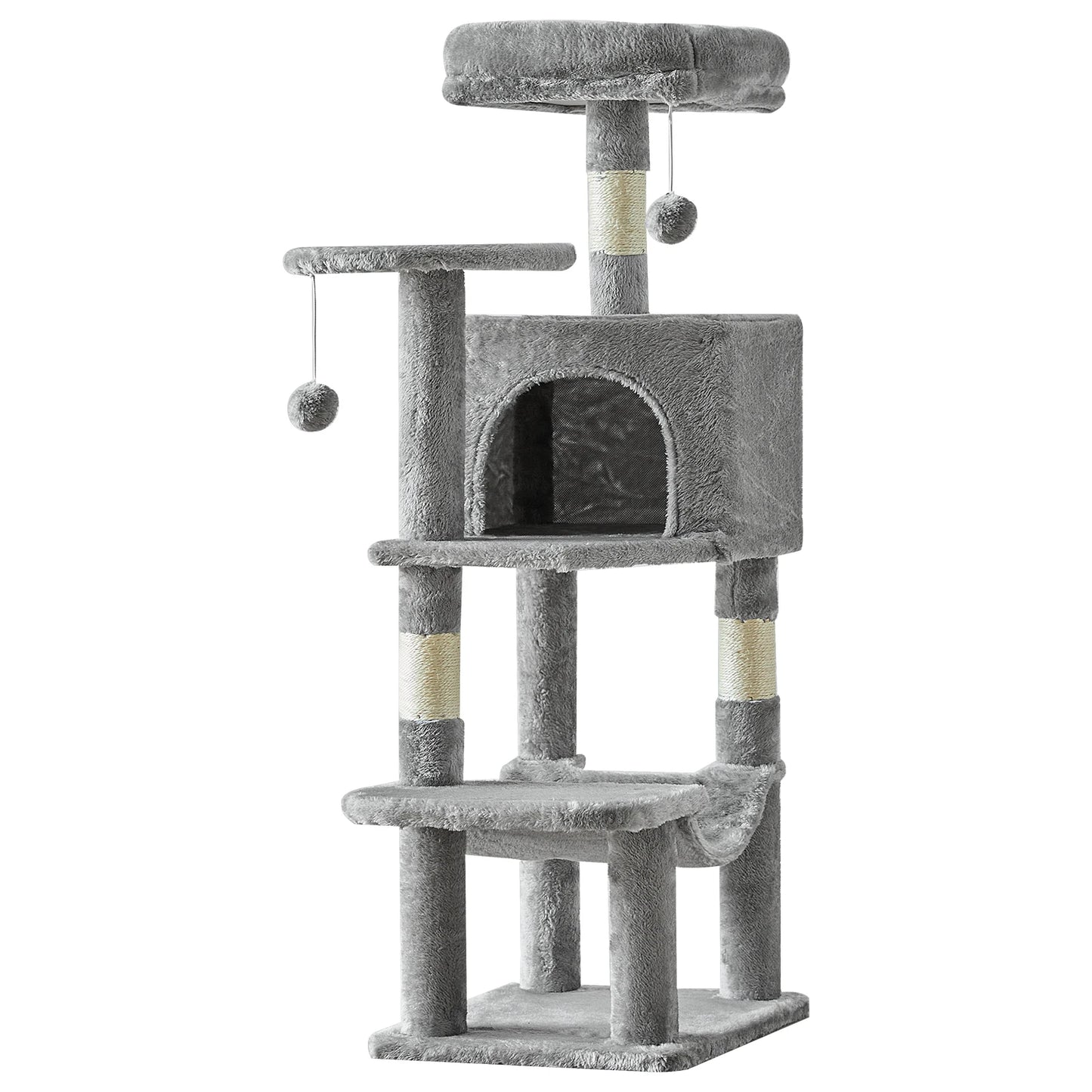 JHK Indoor Cat Tree MultiCat Climbing Tower with Sisal Posts