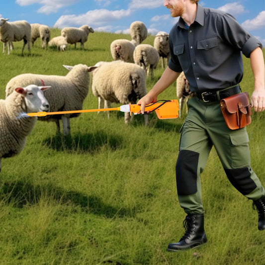 Cattle Prod Stick Electric Rechargeable Livestock Herding Tool