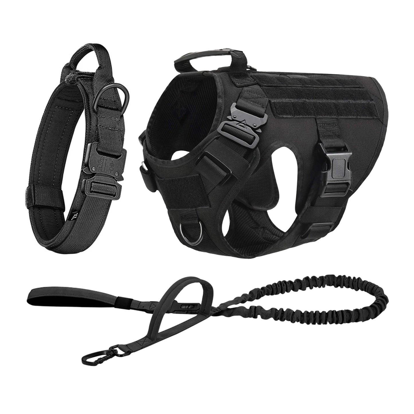 Tactical Dog Harness Vest With Molle Pouches For Large Dogs