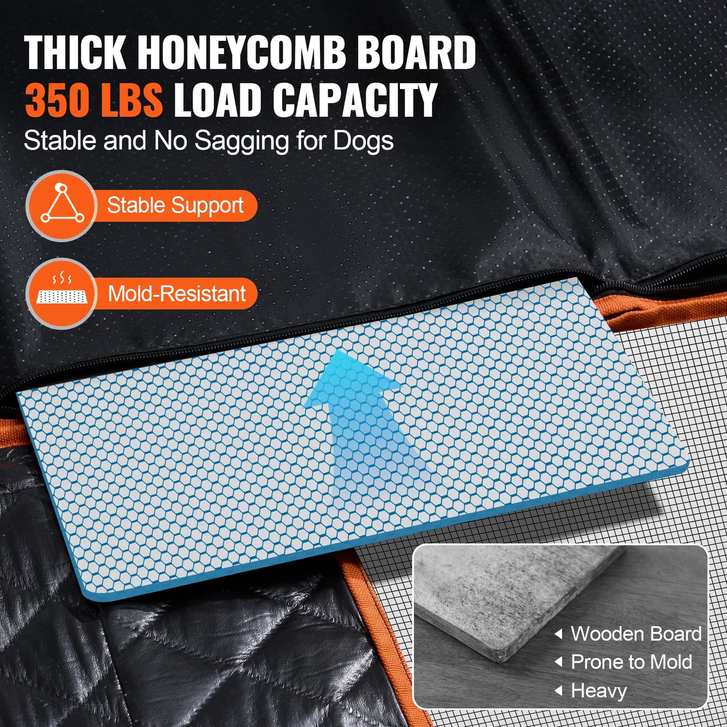 SucceBuy Back Seat Extender Dog Car Hammock With Storage Pocket