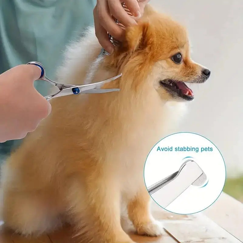 Ambidextrous Stainless Steel Dog Grooming Scissors For Safe Trimming