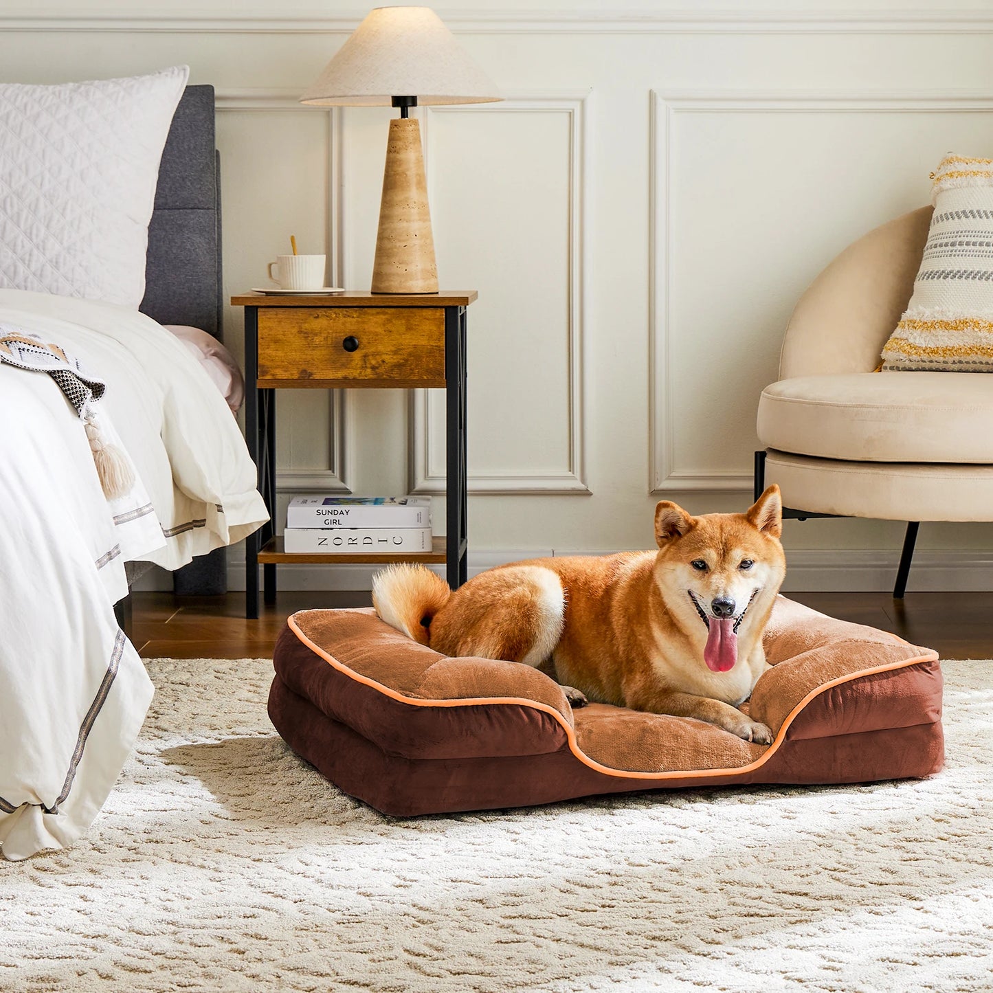 JHK Orthopedic Memory Foam Dog Bed for Small Pets Pro