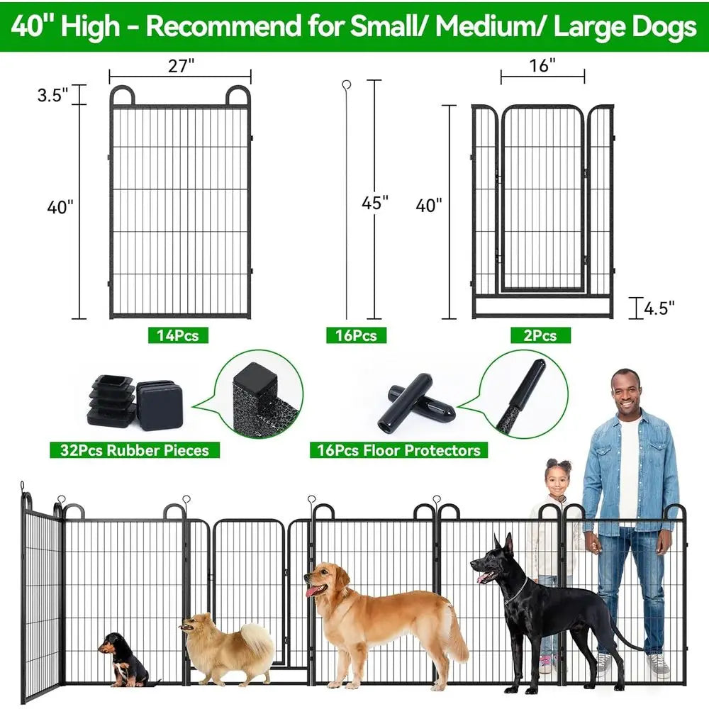 Heavy Duty Metal Dog Playpen Panels Outdoor Pet Enclosure