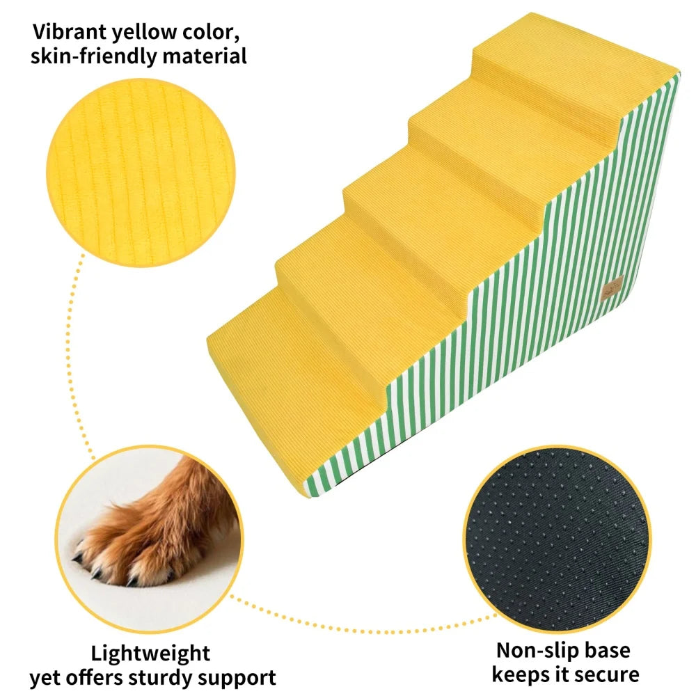 High Density Foam Dog Stairs With Washable Removable Cover