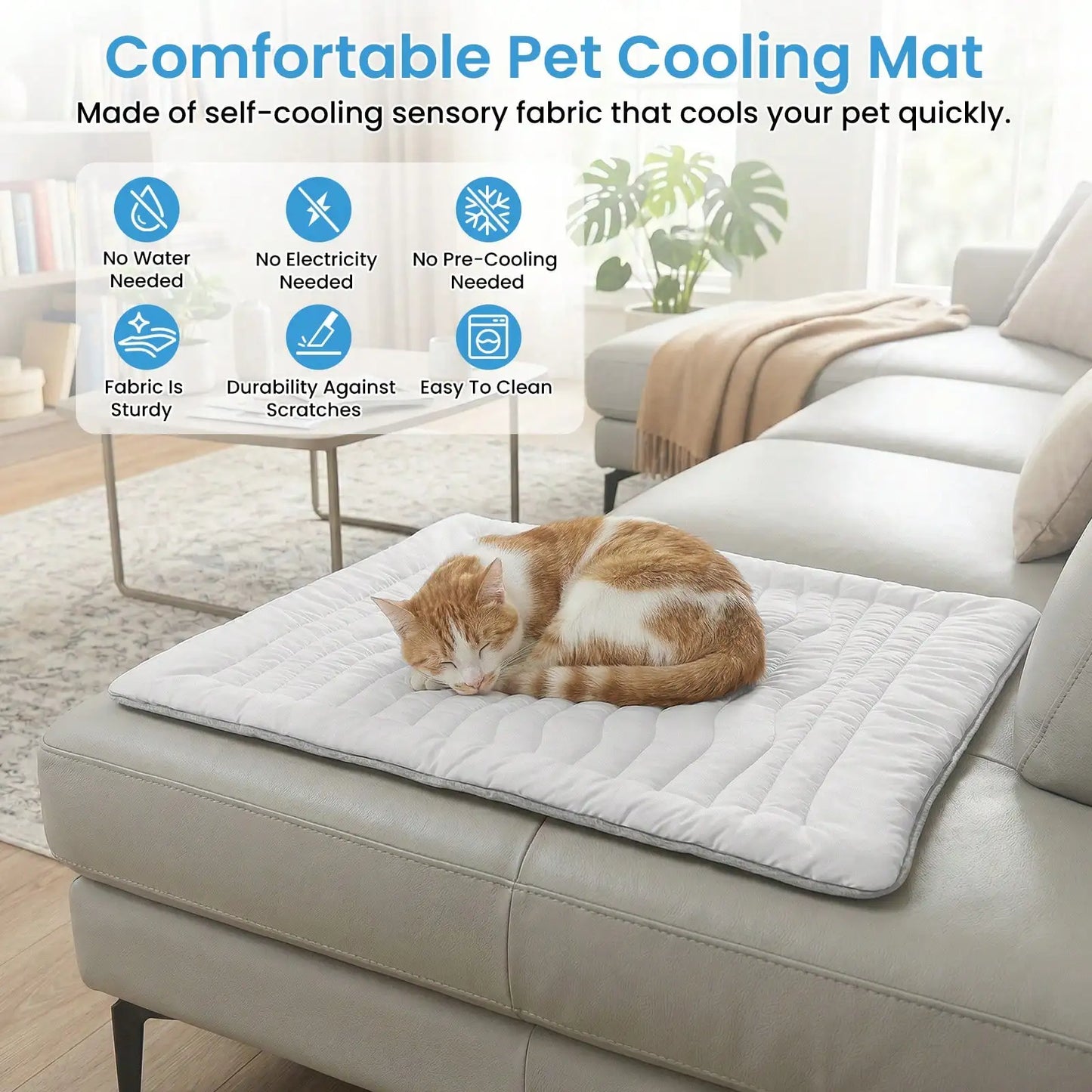 Washable Non Slip Pet Cooling Mat Blanket For Indoor Pets