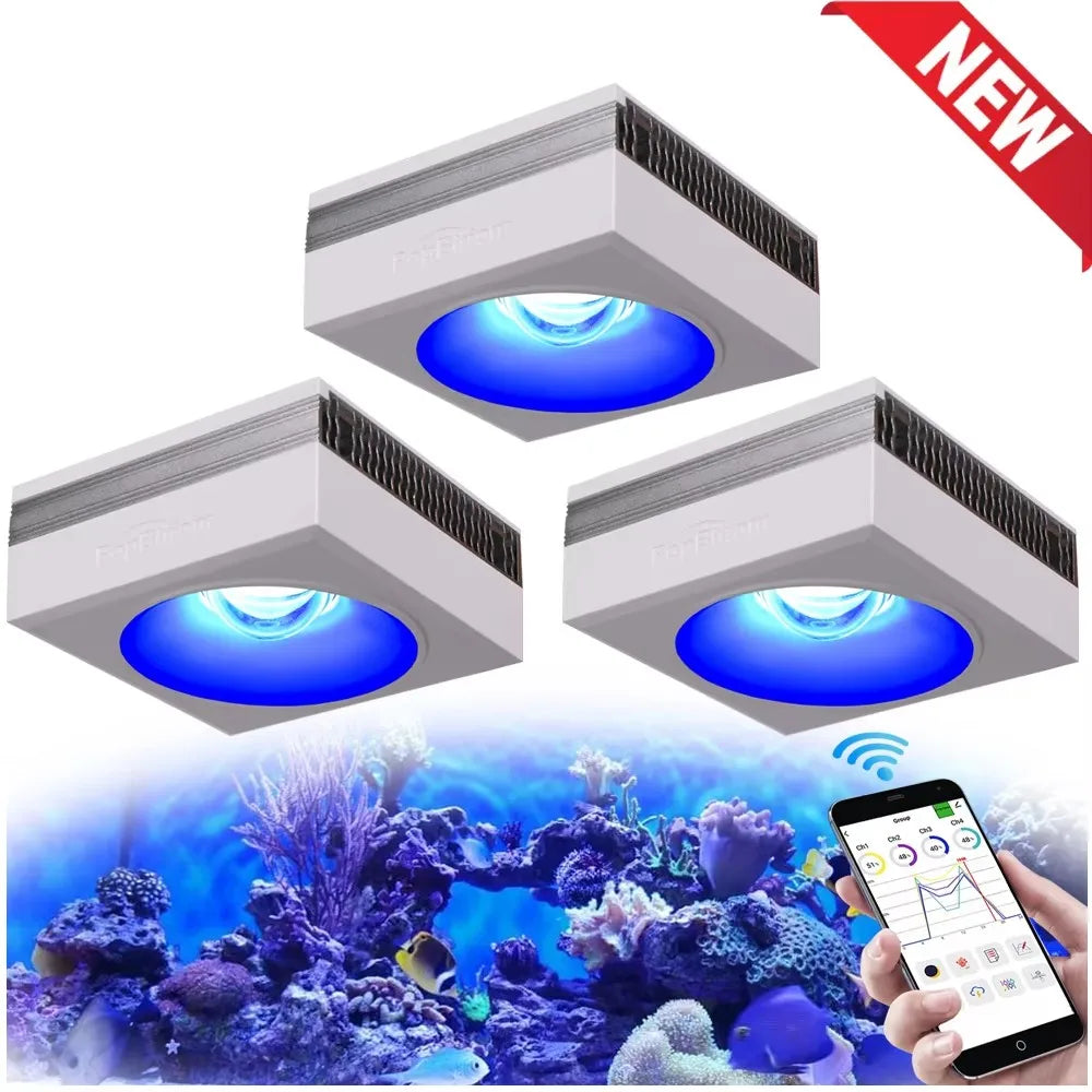PopBloom RL90 WiFi LED Aquarium Light Full Spectrum Reef Coral
