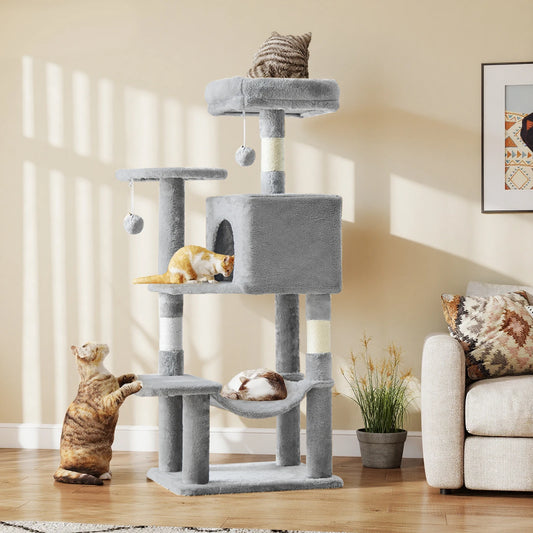 JHK Indoor Cat Tree MultiCat Climbing Tower with Sisal Posts