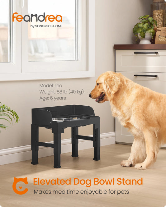 Feandrea Elevated Dog Bowls Stand With Slow Feeder