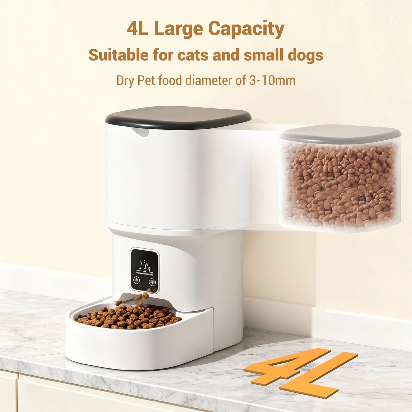 HiMISS Programmable Pet Feeder With Timer For Cats And Dogs