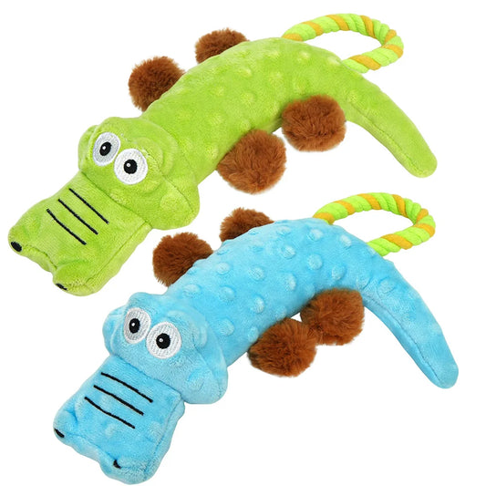 Dog Squeaky Plush Toy Pack For Interactive Tug Of War
